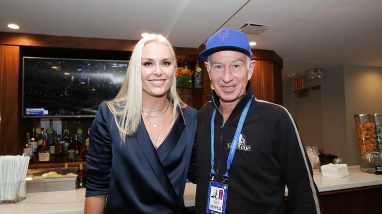 Champions unite: Lindsey Vonn and John McEnroe.