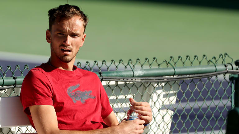 Medvedev is yet to advance beyond the fourth round at the BNP Paribas Open.