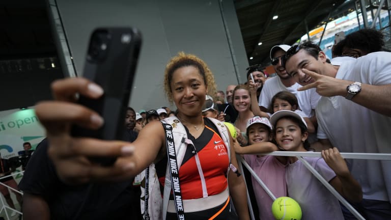 There was no shortage of smiles inside Hard Rock Stadium after Osaka advanced.