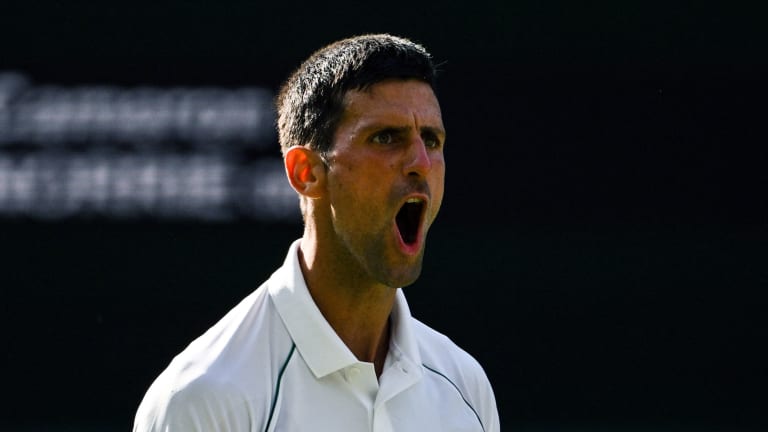 Djokovic is aiming to clinch a four-peat at the grass-court major.