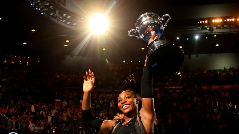 #23: 2017 Australian Open: In a full-circle moment, Serena defeated Venus 6-4, 6-4 to break the Open Era record for the most Grand Slam singles titles—doing so while pregnant with her first child, Olympia.