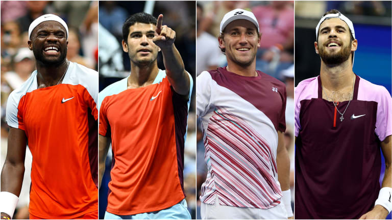 Three are making their major semifinal debuts; the two in the middle are chasing the ATP's No. 1 ranking.
