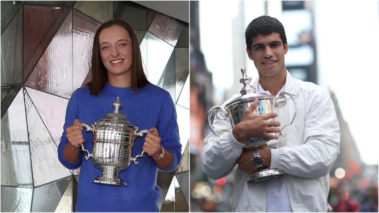 The season’s homestretch kicks off in style, as US Open champions—and world No. 1s—Carlos Alcaraz and Iga Swiatek lead top-tier draws in Astana and Ostrava.