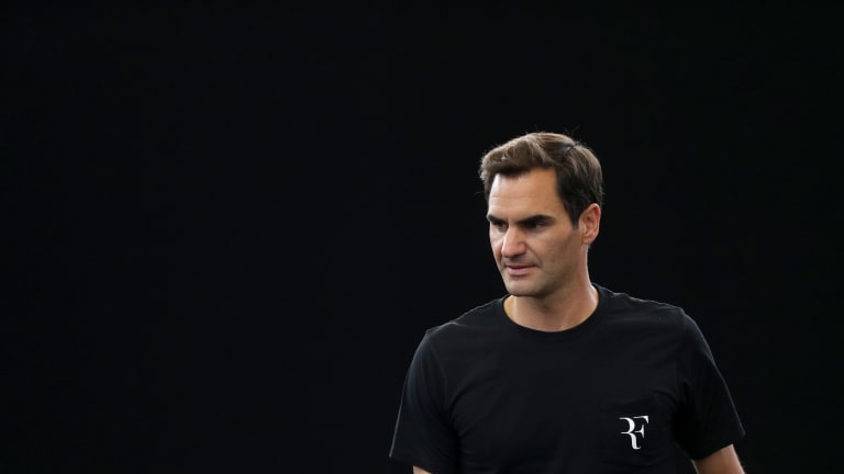 Federer practiced following his media commitments Wednesday.