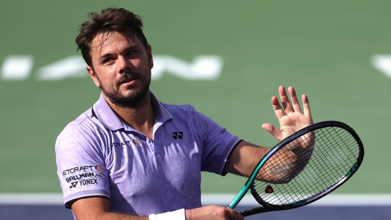 Wawrinka returned to the Top 100 two weeks ago for the first time in over a year—he'll rise from No. 100 to the mid-80s by reaching the last 16 at Indian Wells.
