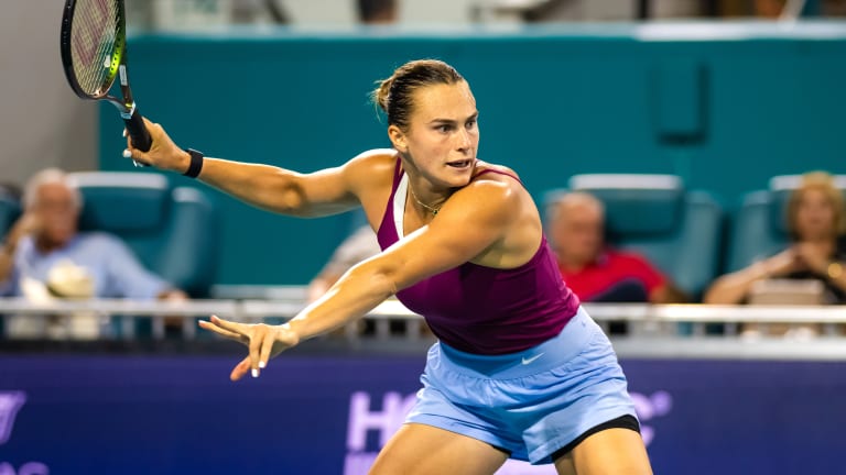 Sabalenka has now reached AT LEAST the quarterfinals at all five tournaments she's played this year.