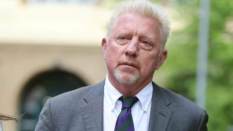 Becker wore a Wimbledon-themed tie to his sentencing, after being convicted of four charges under the Insolvency Act related his 2017 bankruptcy filing.