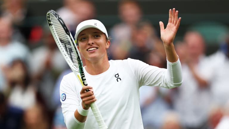Swiatek is aiming to go beyond the fourth round at Wimbledon for the first time.