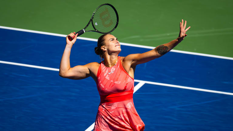 Sabalenka cruised into the third round with a 6-3, 6-2, victory over Jodie Burrage.