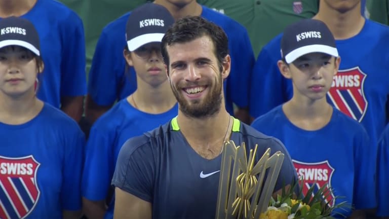 Khachanov finished with nine aces versus three double faults on the day.