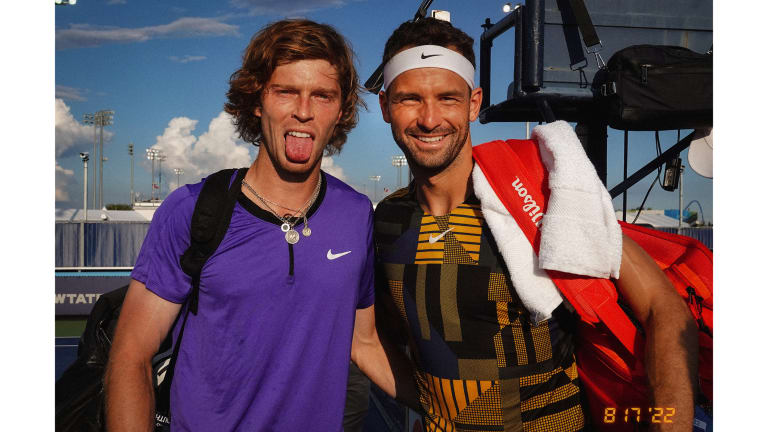 The friendship between Rublev and Dimitrov has blossomed into a brilliant bromance.