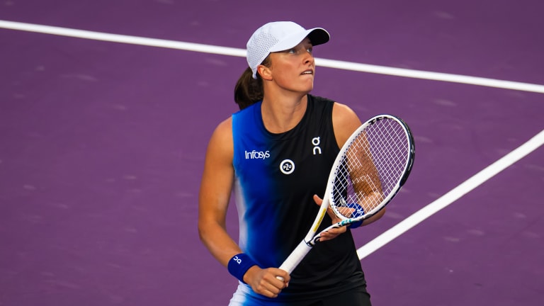 Swiatek upped her WTA-leading match wins on the year to 64.