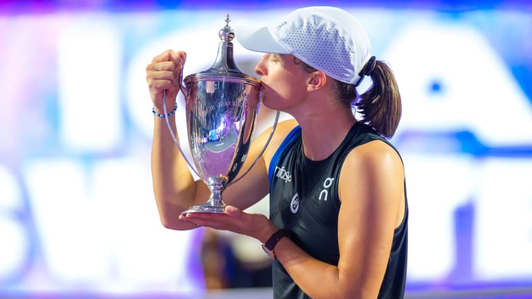 Swiatek's victory over Pegula in the final was her 68th win of the year, the most for a woman in a single season since Serena Williams piled up 78 wins in 2013.
