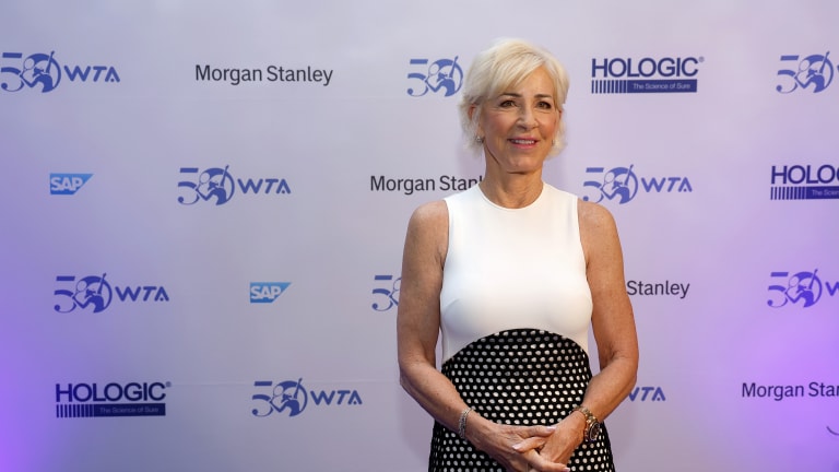 Evert was among the notable champions on hand for this year's WTA 50 gala in New York.