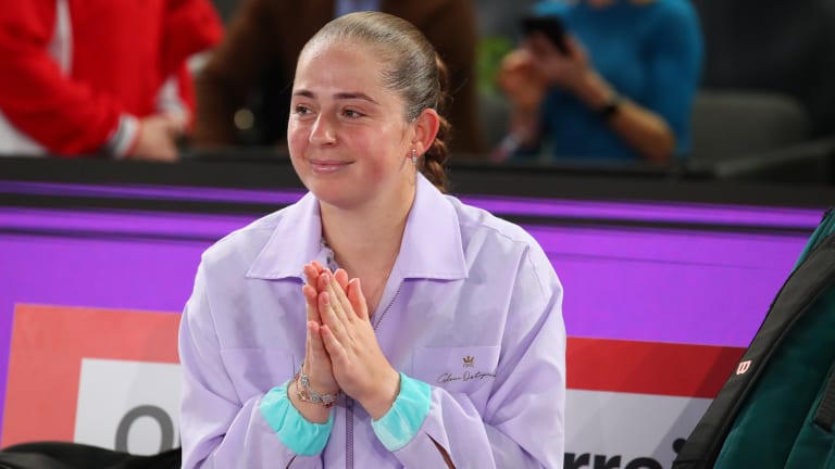 Ostapenko did not drop serve in her final-round victory over Alexandrova.