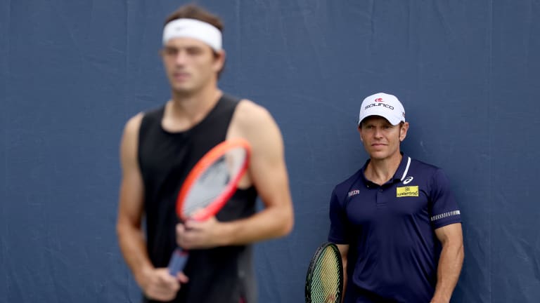 Fritz has reached a different major quarterfinal in each of his seasons working with Russell (2022 Wimbledon, 2023 US Open, 2024 Australian Open).