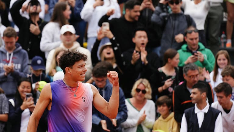 “Obviously, he had the home field advantage, but I felt some love out there,” said Shelton, who channeled the rocking French crowd's energy for a four-set victory.