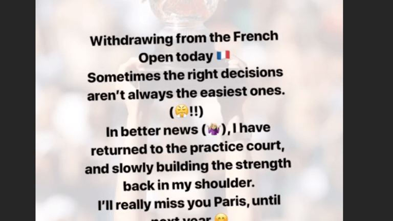 Two-time French Open champion Sharapova withdraws from Roland Garros