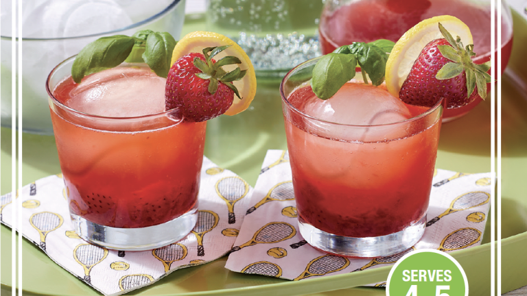 Strawberry Lemon Smash Mocktail