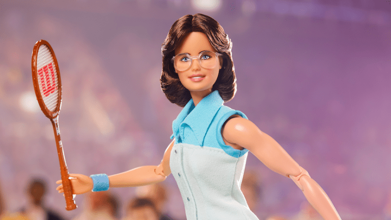 Billie Jean King
honored with
collector Barbie