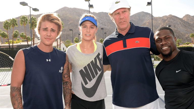 Who can forget Justin Bieber's 2015 appearance at Desert Smash, alongside Genie Bouchard, Will Farrell and Kevin Hart?