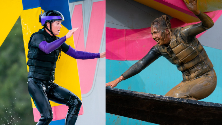 Giuliana Olmos and Kaitlyn Christian on Wipeout