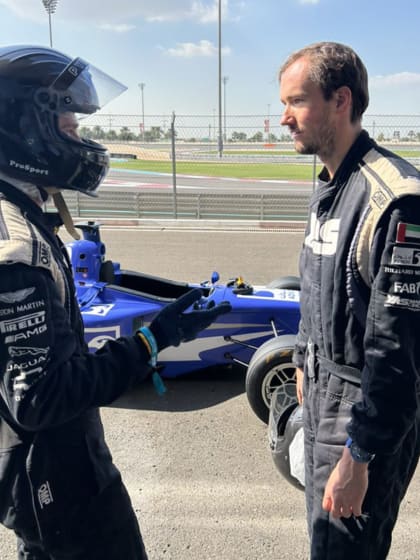 WATCH: Daniil Medvedev and Andrey Rublev go for a spin at Abu Dhabi's Yas Marina Formula 1 circuit