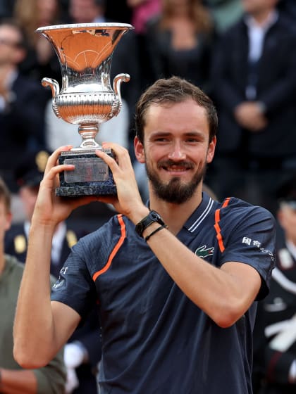 The Russian, who triumphed in Rome for his first clay-court crown, has amassed an eclectic haul of hardware since capturing his first title at 2018 Sydney.