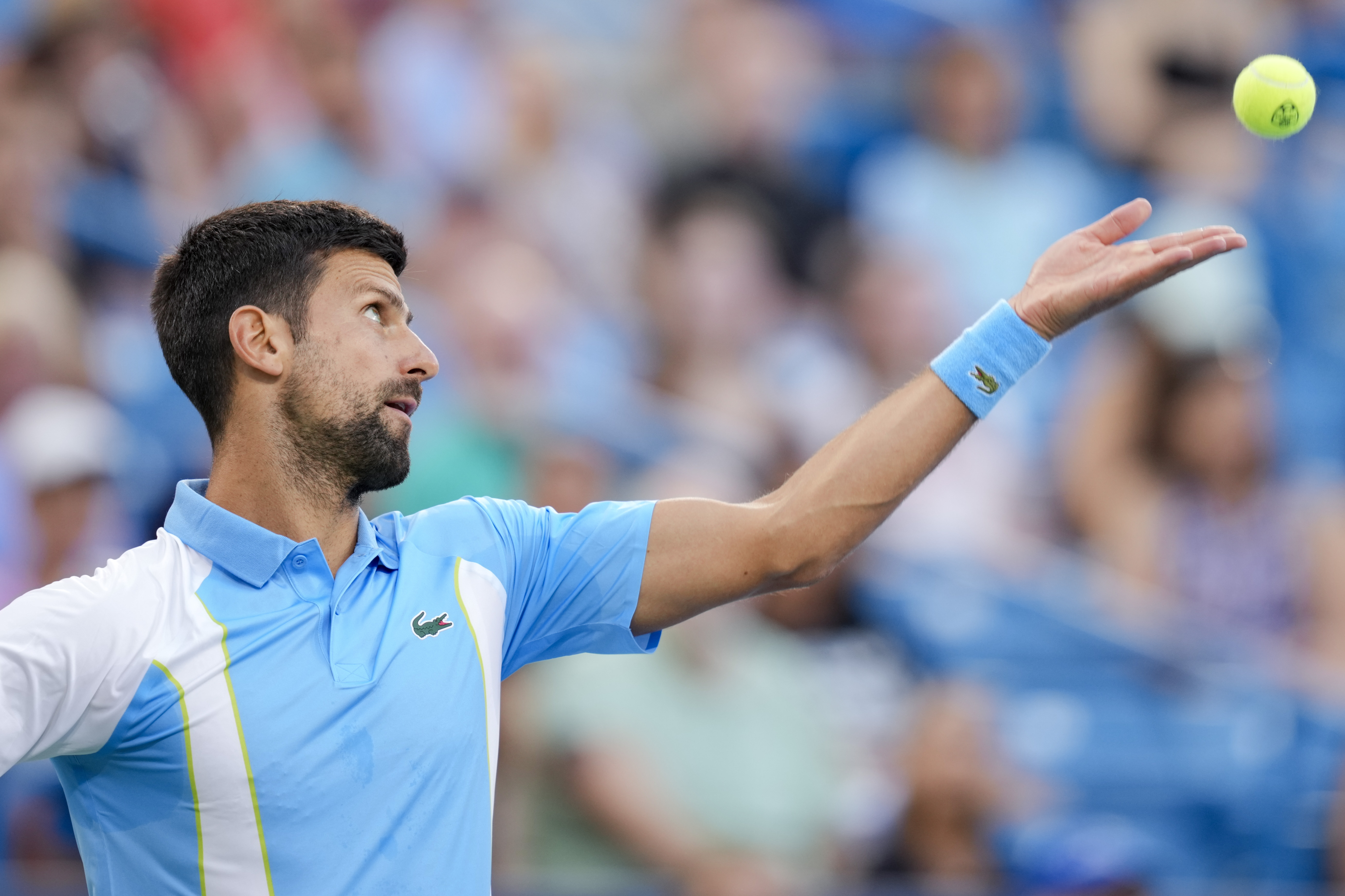 Novak Djokovic wins first singles match in the U.S