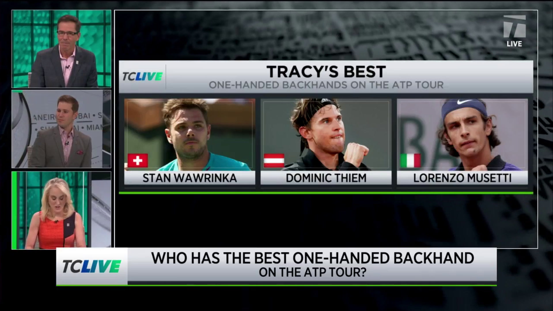Tennis Channel Live Best One-Handed Backhand on ATP Tour Tennis