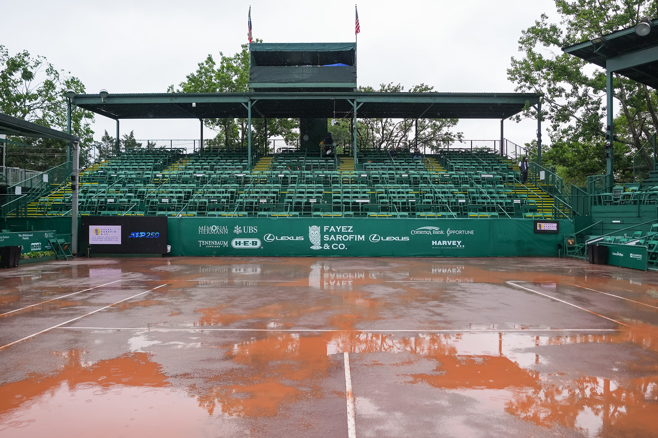 ATP Houston event faces muddy weekend after rain cancels play for third