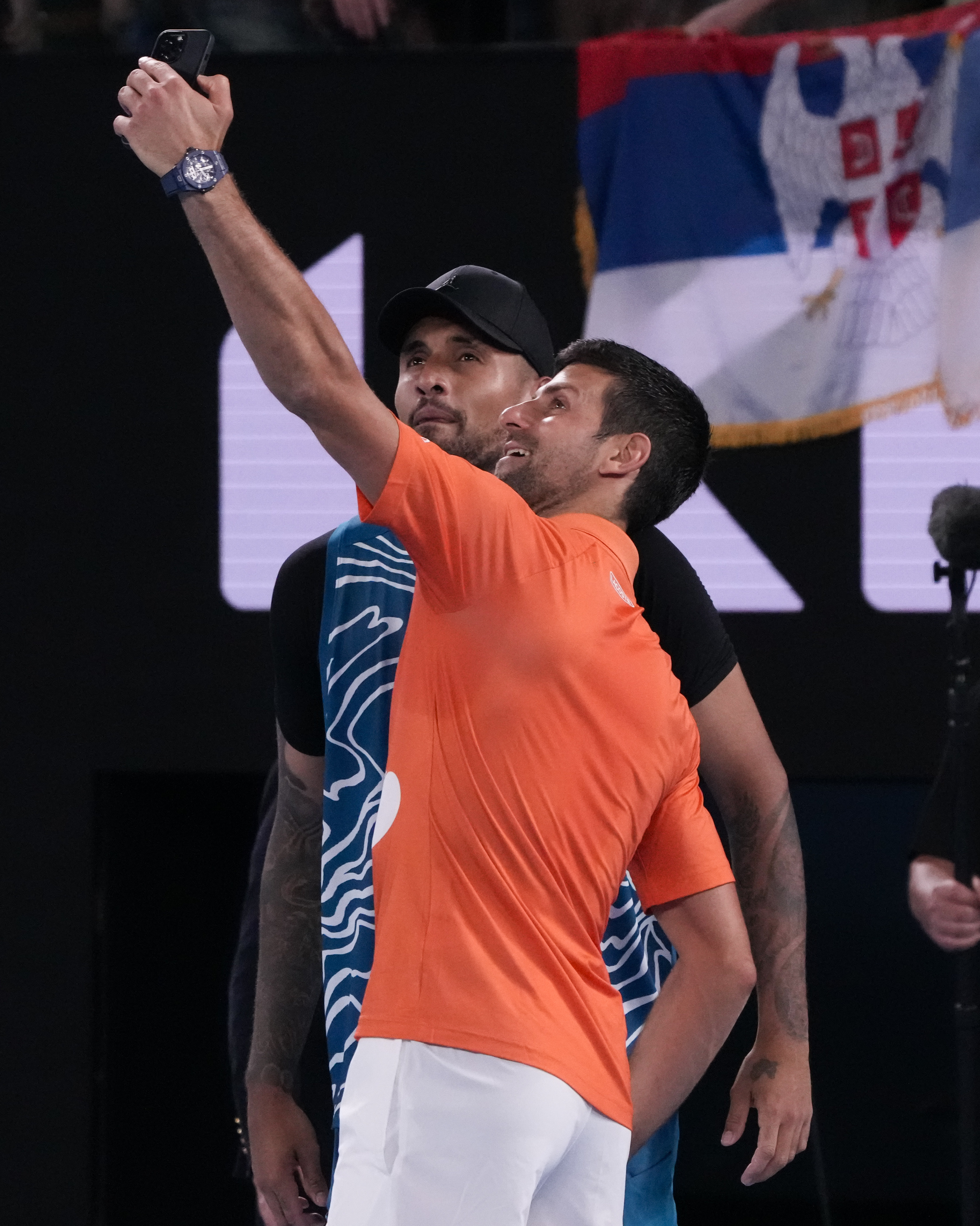 In exhibition with Kyrgios, Djokovic receives warm welcome in Melbourne return