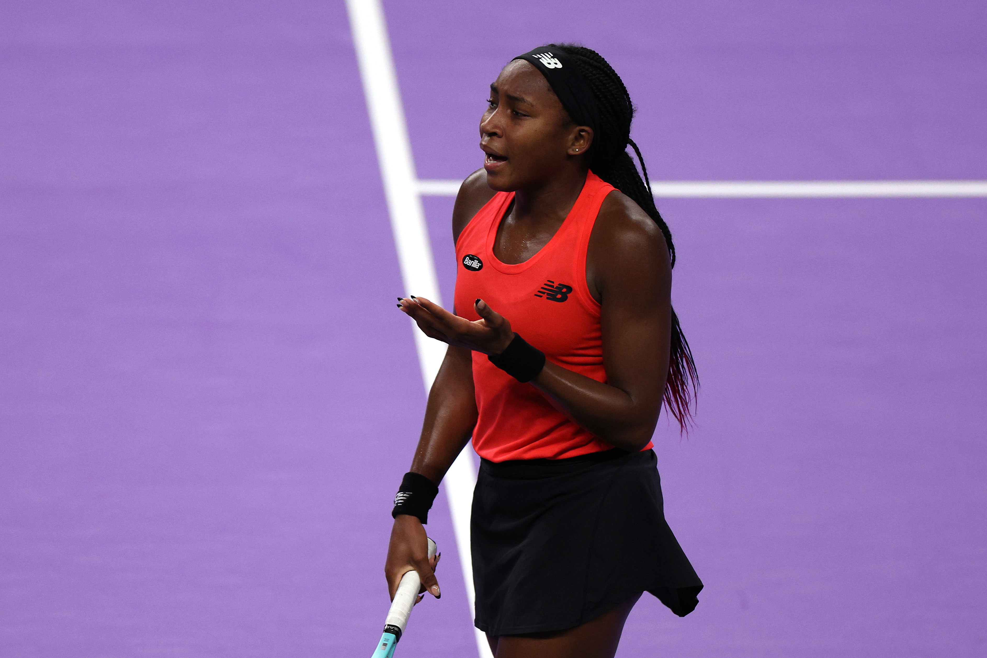 With 43 unforced errors, Coco Gauff is eliminated from title contention at the WTA Finals