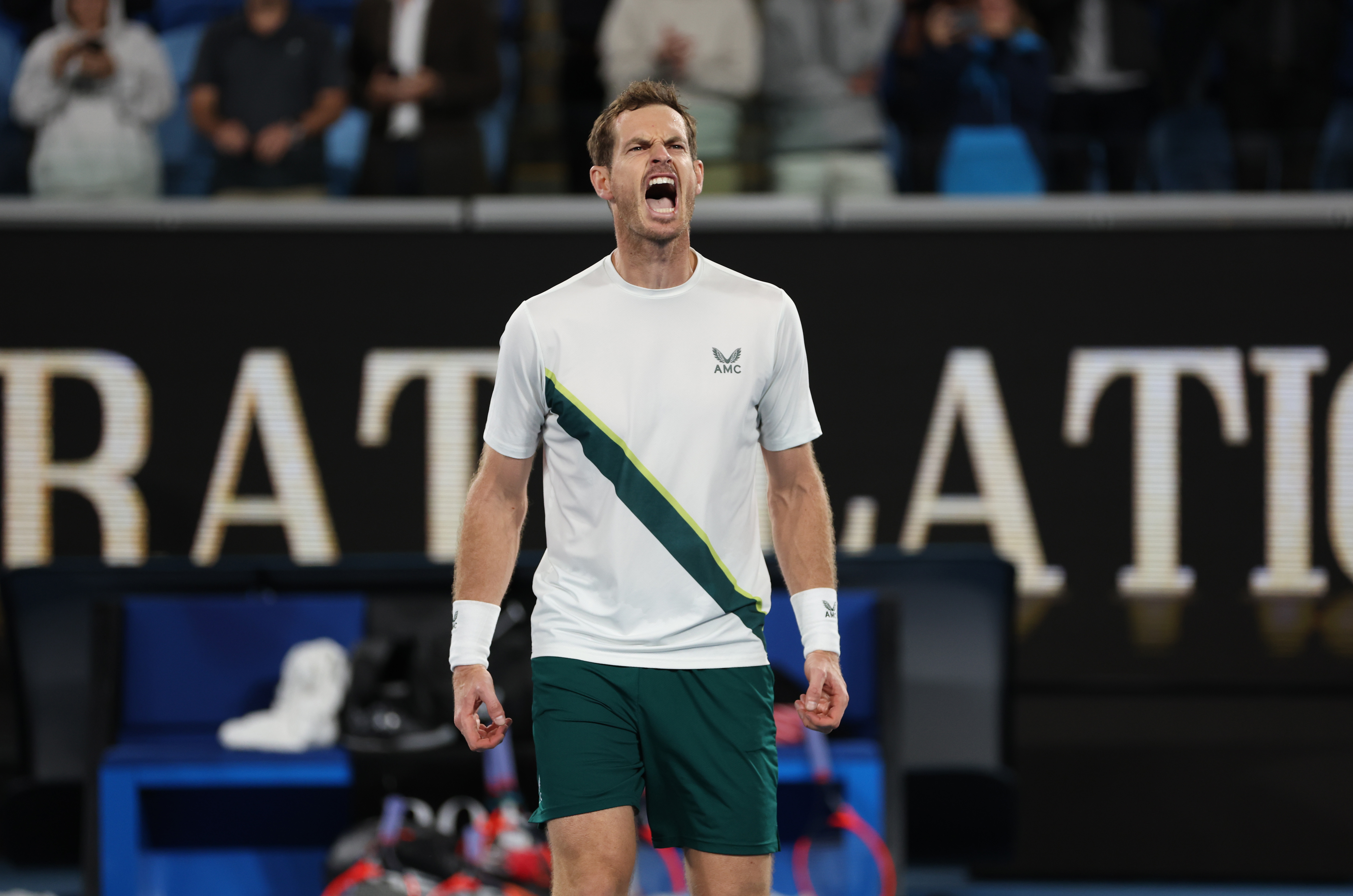 Andy Murray shows his