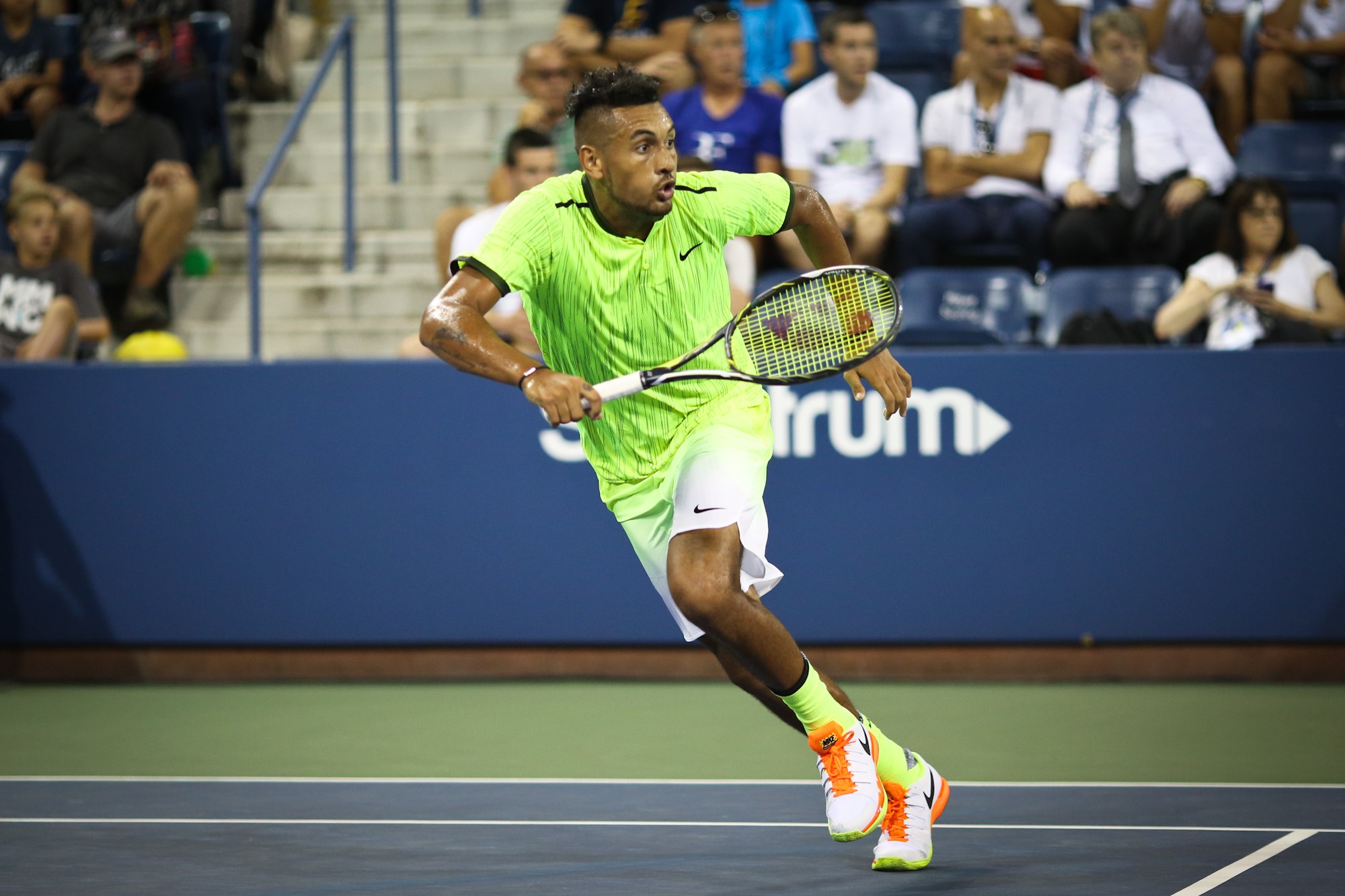 Nick Kyrgios, the perfect player for the old Grandstand, scores mostly