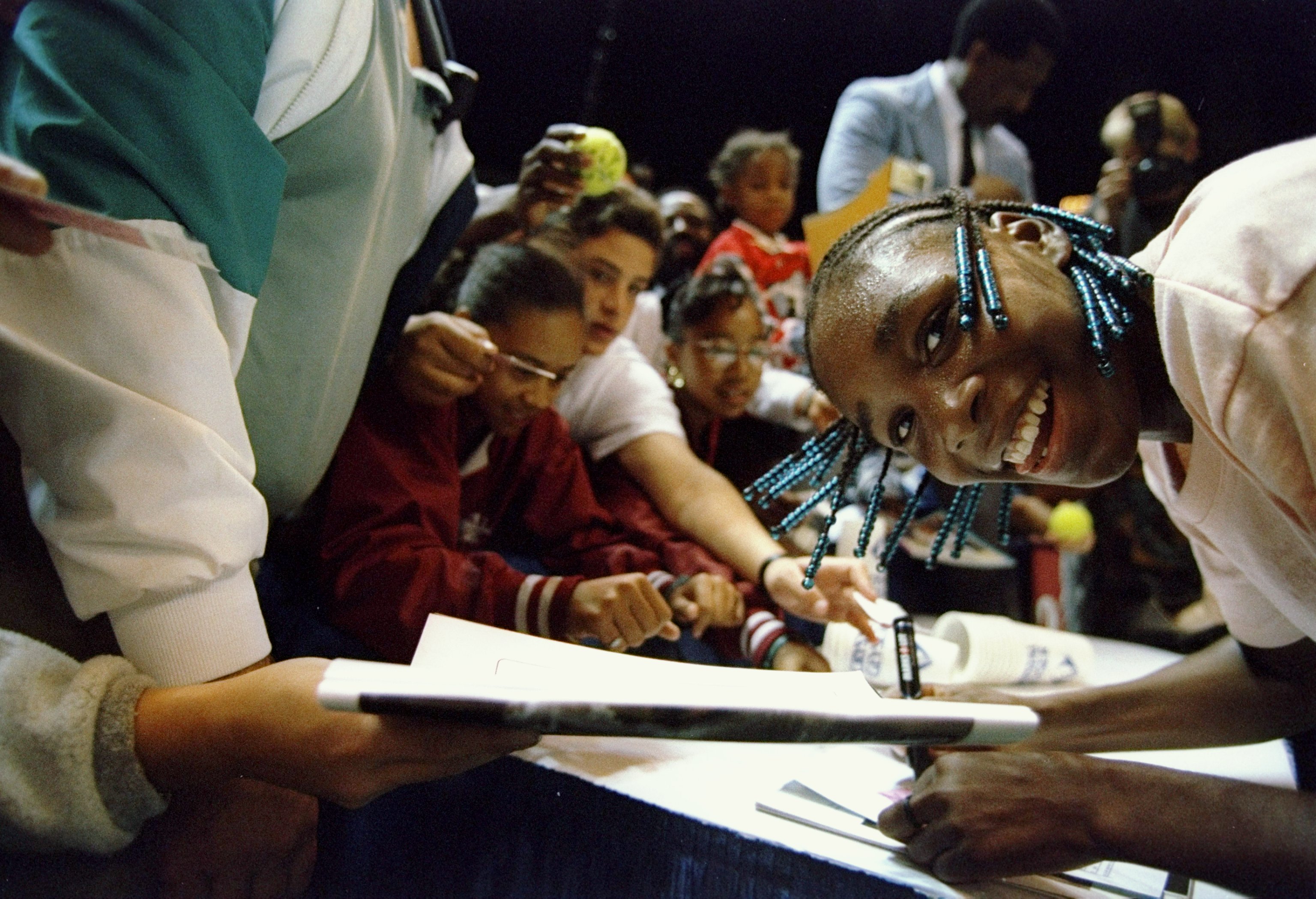 Venus Williams Competing at the Bank of the West Classic in 1994