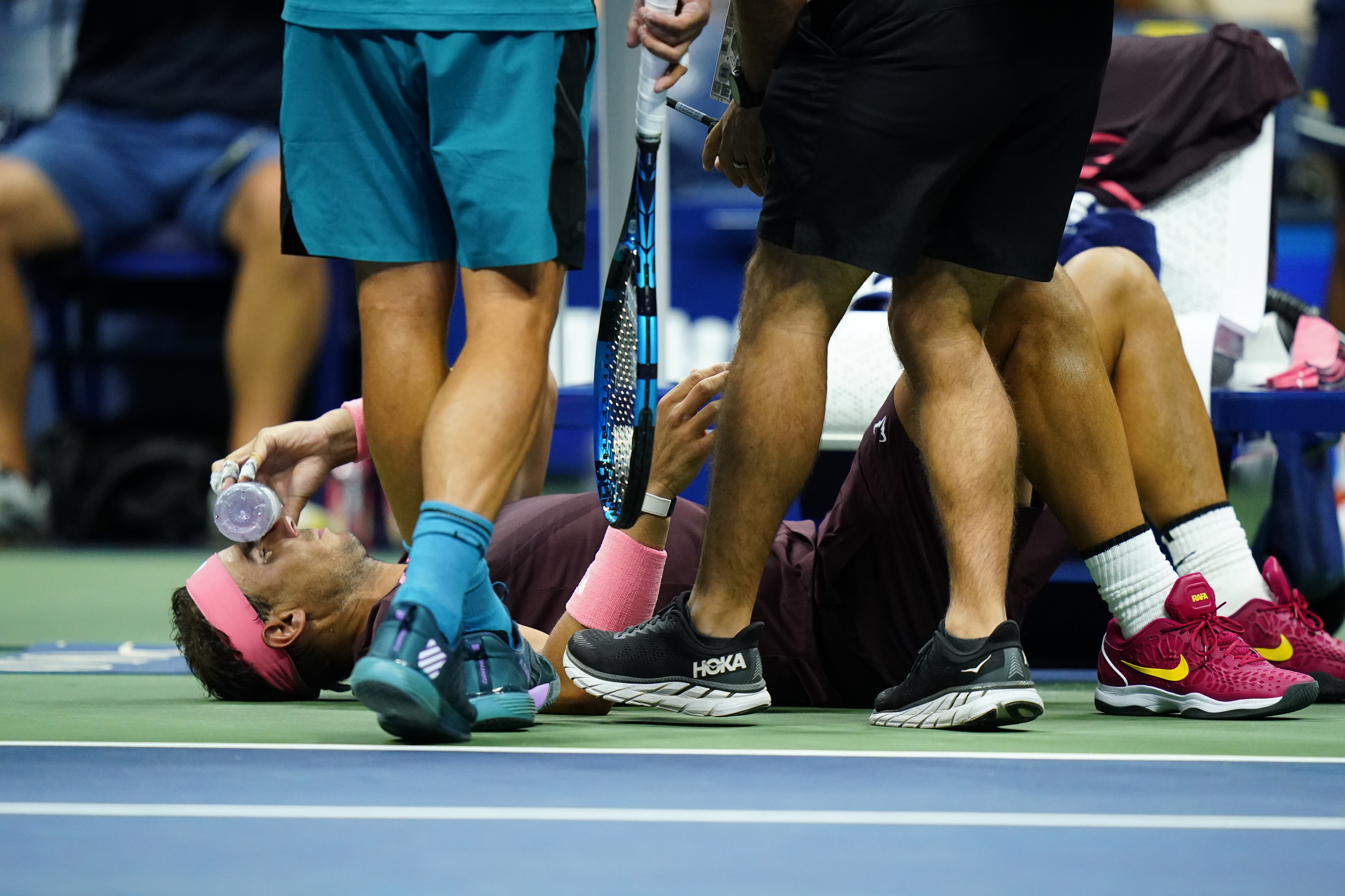 Nadal cut on nose by his own racket US Open updates