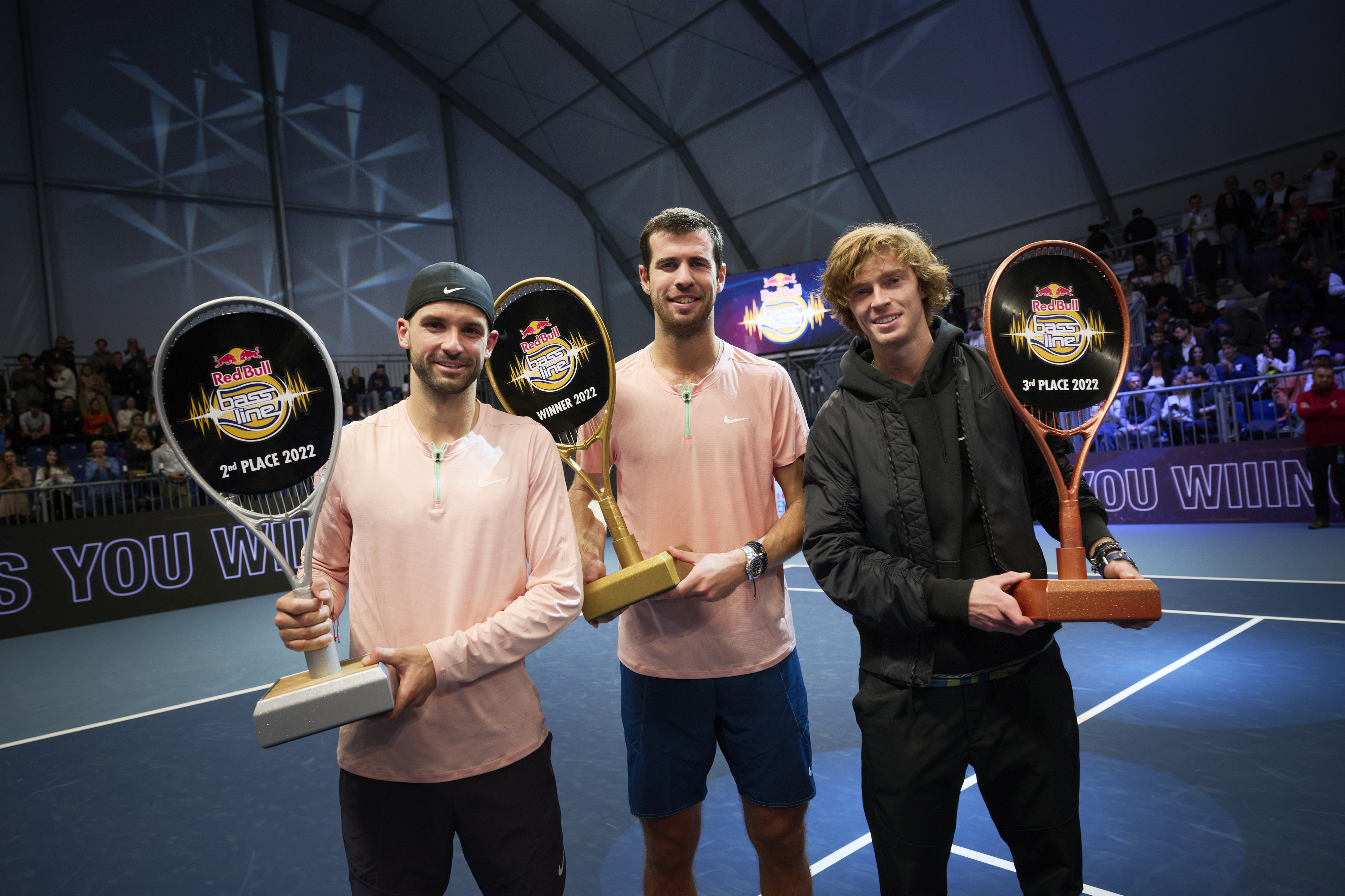 PHOTOS Andrey Rublev, Taylor Fritz warm up for Vienna with Red Bull exhibition event