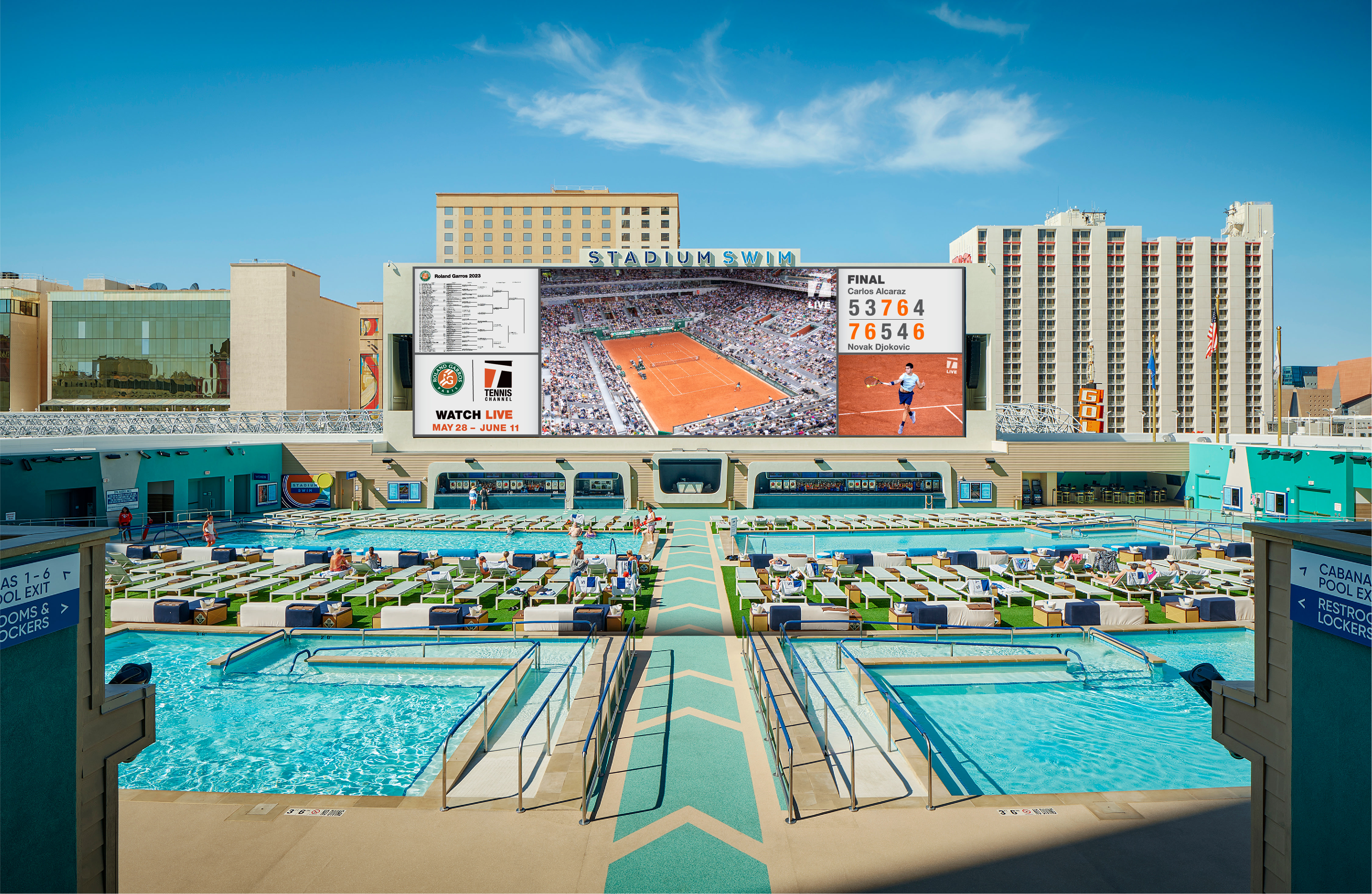 Circas Stadium Swim serves up a Roland Garros watch party unlike any other
