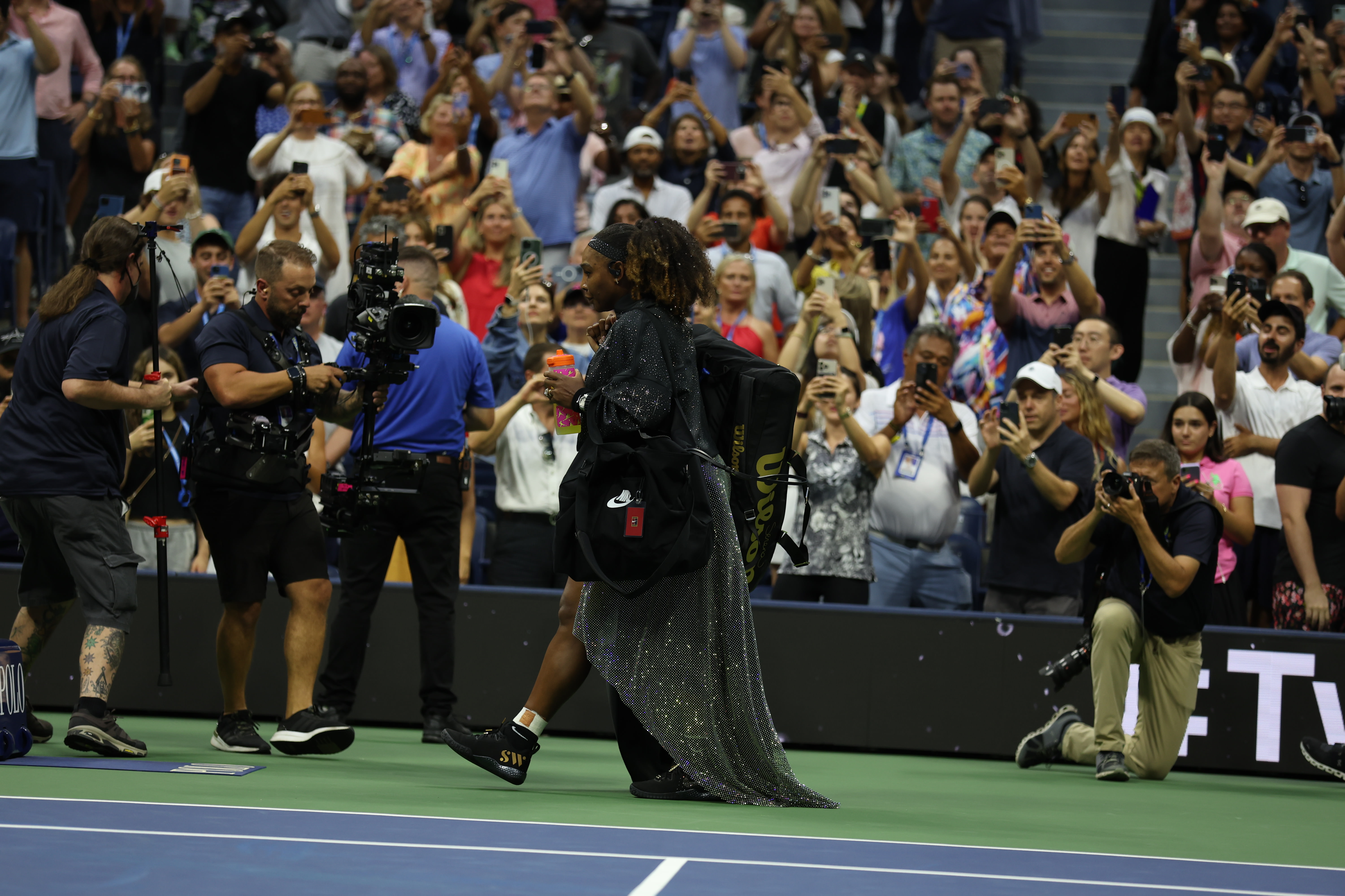 Serena Williams takes the US Open court in diamond-encrusted Nike outfit
