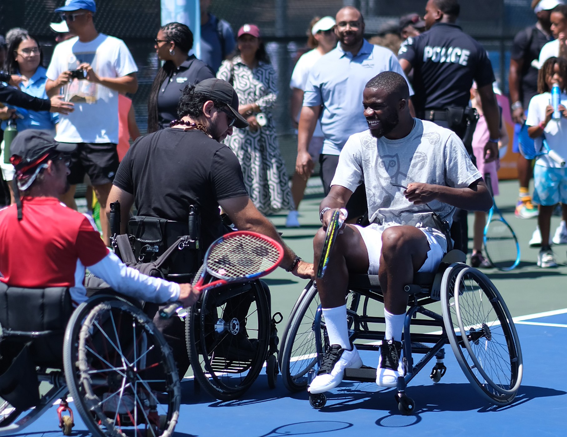 With USTA Foundation Frances Tiafoe helps unveil eight refurbished